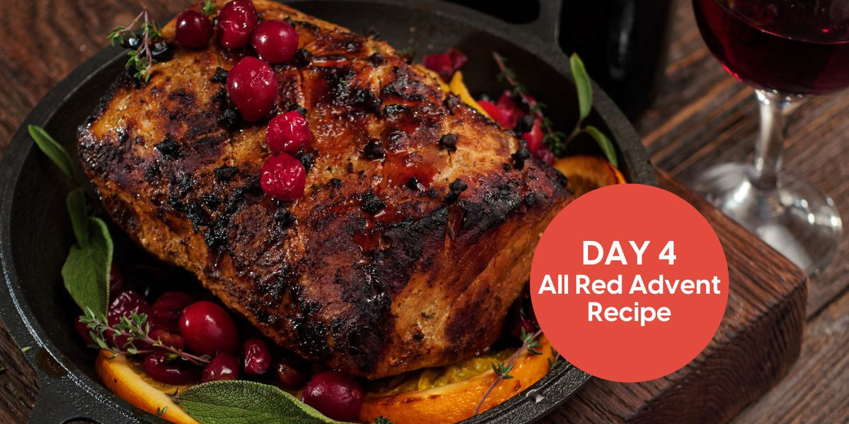 Herb-Crusted Pork Tenderloin with Cranberry Sauce