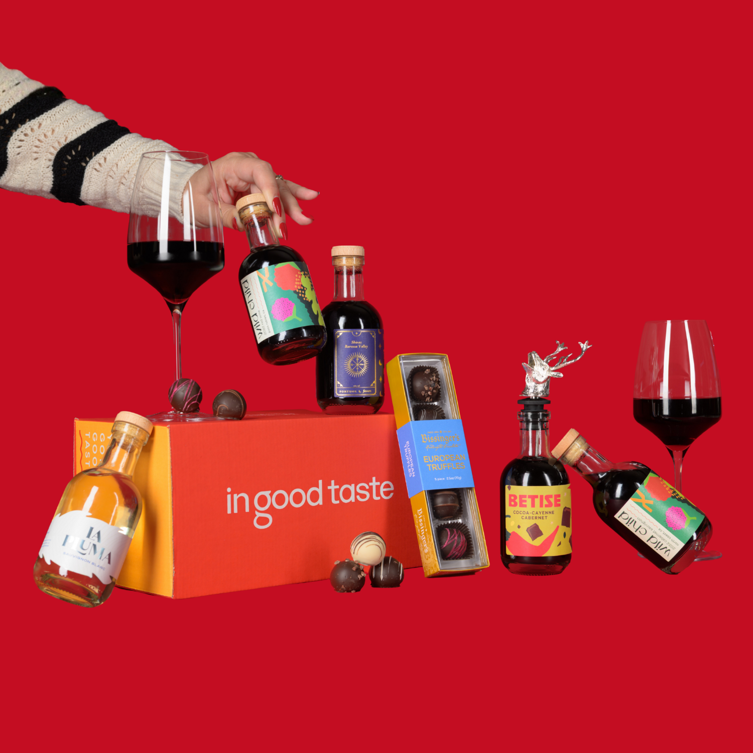In Good Taste Wine + Chocolate Gift Set